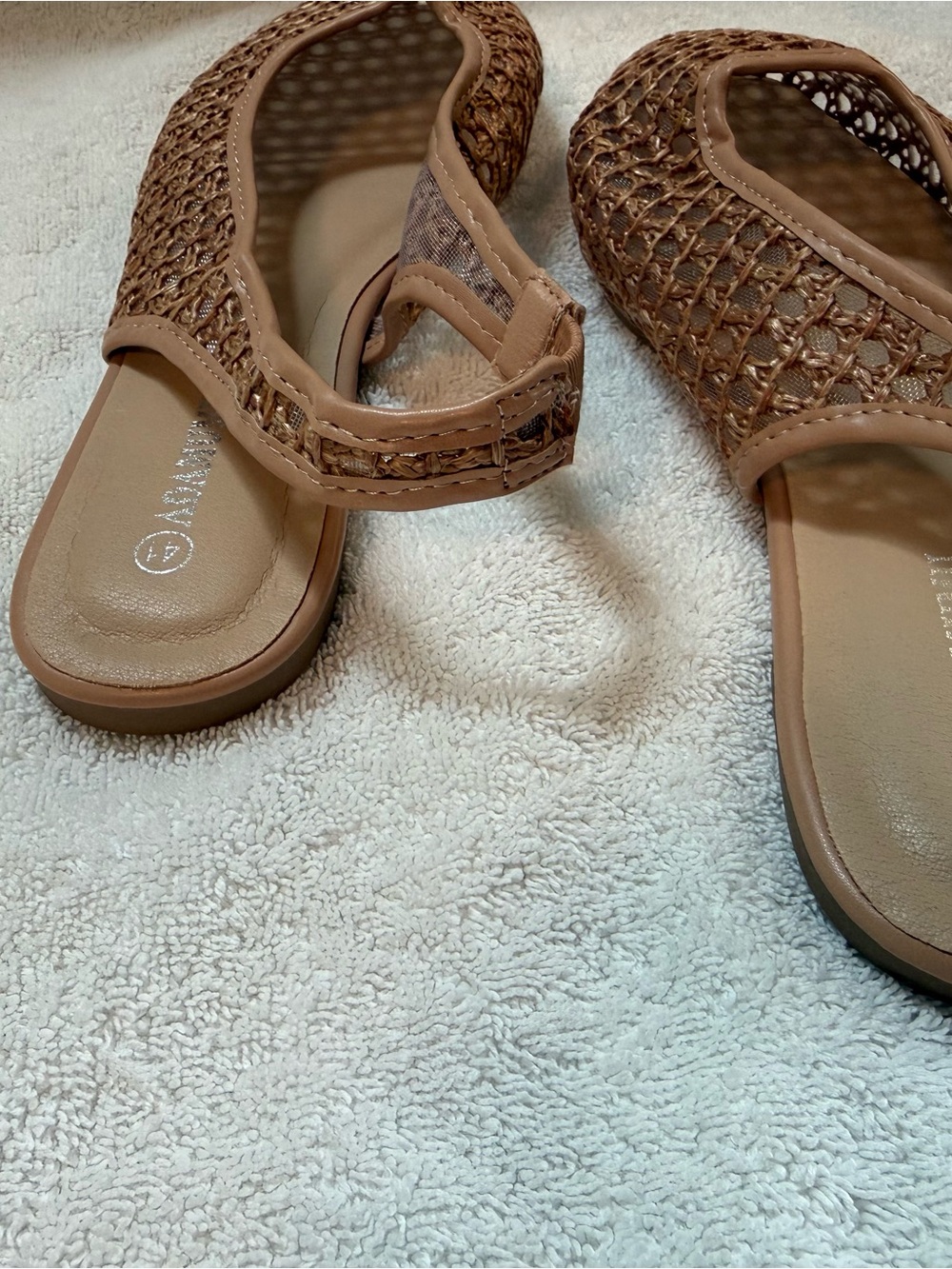 Brown Woven Slingback Flats Weave Pattern Bundle shoes for bigger discounts :) - Picture 4 of 7